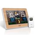 thumbnail image 3 of FanJu Wireless Weather Station Weather Forecast Station Large Screen Display Date, Time, Temperature, Humidity, Moon Phase Alarm Clock with Outdoor Sensor, 3 of 8