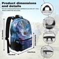 thumbnail image 7 of Psesaysky Galaxy Wolf Feather Girls Boys School Backpacks Large Capacity Shoulder Book Bags, 7 of 7