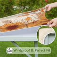 thumbnail image 5 of Fitted Tablecloth with Elastic Hem, Sunflower Floral Print on Wrinkle-Free Polyester for Dining or Picnic Table, Fits 34x34 Inch, 5 of 5