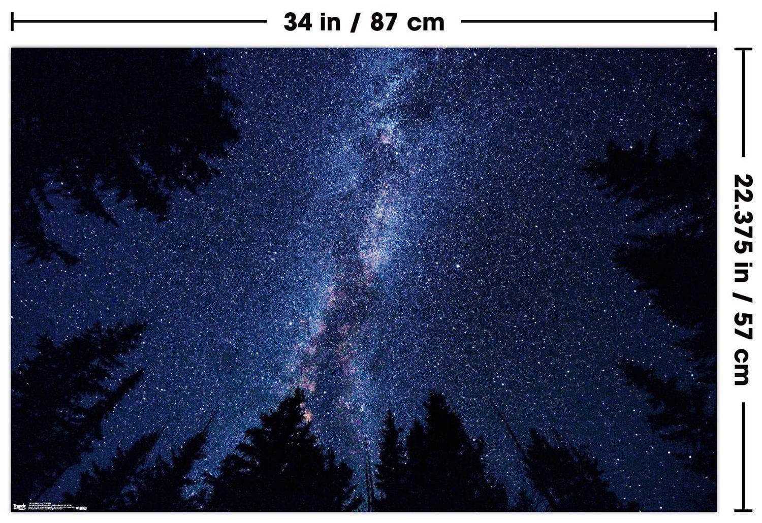 Milky Way At Night Wall Poster, 22.375" x 34"