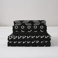 thumbnail image 6 of Boho Aztec Sheet Set Twin Size,Bohemian Geometric Stripe Bedding Sets for Kids Teens Adults, Simple Bed Sheet Set Soft Microfiber Sheet Set 3 Piece for Bedroom Black, 6 of 7