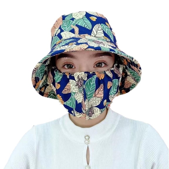 Mens Womens Summer Bucket Boonie Hat Neck Cover Flap Sun Wide Brim Outdoor Cap New