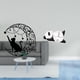 thumbnail image 2 of Escultura De Pared De Metal Con Silueta De Gato Y Panda Iluminada Por La Luna, Decoración Moderna Para Amantes De Los Gatos Negros Con Un Práctico Y Resistente Reloj Para La Sala De Estar Y, 2 of 8