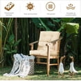 thumbnail image 6 of PRZL 2 Pack Tufted Patio Cushion, Outdoor High Back Chair Pads 4.5 Inch Thick, with 4 String Ties, Patio Seat Cushion for Swing Bench Wicker Furniture, Indoor Floor Cushion Beige, 6 of 14