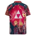 thumbnail image 4 of The Legend Of Zelda Men's Casual Button-Down Shirts Summer Short Sleeve Tee Shirt Daily Hawaiian Beach Shirt Top With Pocket, 4 of 9
