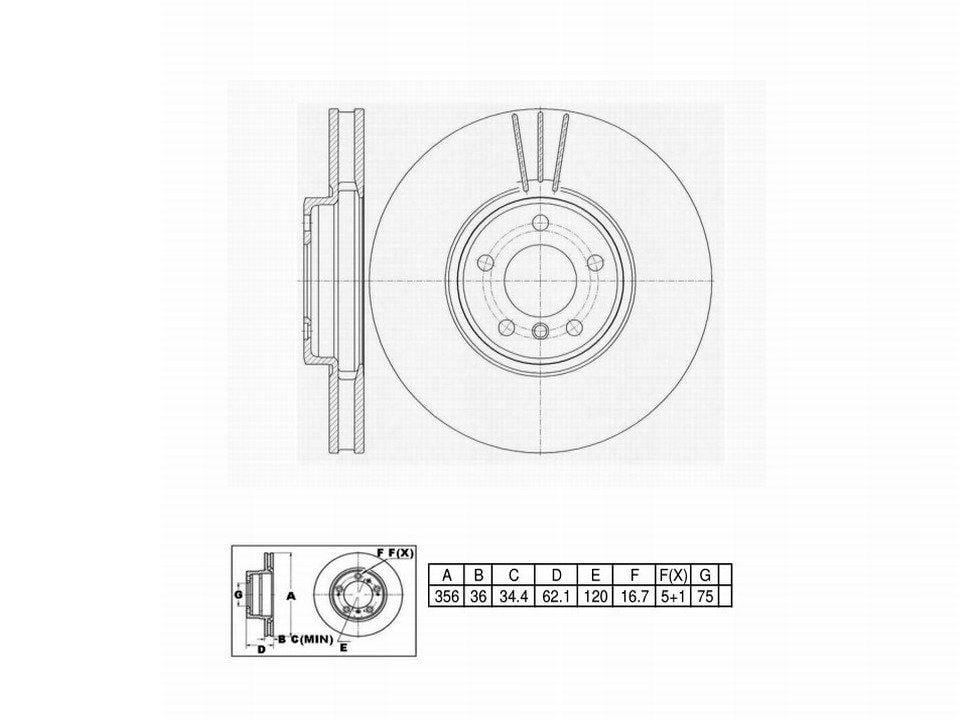 Winstop Brake Rotor, Front WS244998, BMW X5 2006-2002