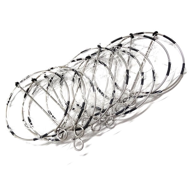 Juego de Herramientas de 6 anillos para pesca portátil trampa para Ehuebsd camarones cangrejos aparejos de pesca alambre de hierro regla duradera para cangrejo 10 Uds.
