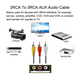 thumbnail image 2 of SatelliteSale 3-Male a 3-Male Video RCA AUDIO AV CABLE CABLE PVC Cordón negro (6 pies) SatelliteSale Cable compuesto RCA, 2 of 5