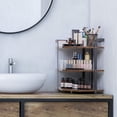 thumbnail image 2 of Countertop Corner Shelf, 3-Tier Industrial Wood Counter Corner Organizer Shelves, 2 of 7