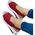 thumbnail image 2 of Sandalias de Cuña Media con Punta Abierta Básica Para Mujer, Sandalias de Punta Abierta Zapatos de Mujer Zapatillas de Deporte Cuñas de Moda Para Mujer Alpargatas Calzado Deportivo de Verano,K-35 Xishao ropa, 2 of 2