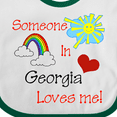 thumbnail image 4 of Inktastic Someone in Georgia loves me Boys or Girls Baby Bib, 4 of 4