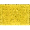 thumbnail image 1 of Ahgly Company Machine Washable Indoor Rectangle Abstract Yellow Modern Area Rugs, 8' x 12', 1 of 4