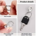 thumbnail image 4 of 10Pcs 25x17mm 304 Stainless Steel Lobster Claw Clasps Spring Lanyards Trigger Snap Hooks Strap 10Pcs 25mm with Key Rings Connectors for DIY Keychain DIY Jewelry Making Findings, 4 of 6