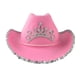 thumbnail image 4 of Sombrero de vaquero rosa, sombrero de vaquero de fieltro con cordón para el cuello, accesorios para disfraces de fiesta de Cosplay, vestido de juego para mujeres, 4 of 8