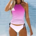 thumbnail image 3 of Akiihool Tankini Swimsuits for Women Two Piece Bathing Suits Printed Tank Top with Boyshorts Tummy Control Swimming Outfits (Hot Pink,XL), 3 of 4