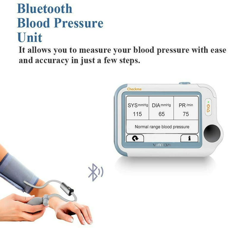 Home Health Monitor Device,Including EKG/ECG Heart Monitor,Finger Oxygen  Monitor,Blood Pressure Monitors and Infrared Forehead Thermometer,Gifts for  Family,Checkme Pro 