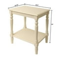 thumbnail image 3 of Decor Therapy Simplify End Table with Shelf, Casual, 15.7" x 19.5" x 24"- Antique White, 3 of 6