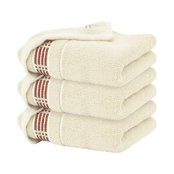 Njshnmn Bath Towels, Bathroom Towels On Clearance, Quick Dry Absorbent Cotton, 13.4"×29.1", Beige