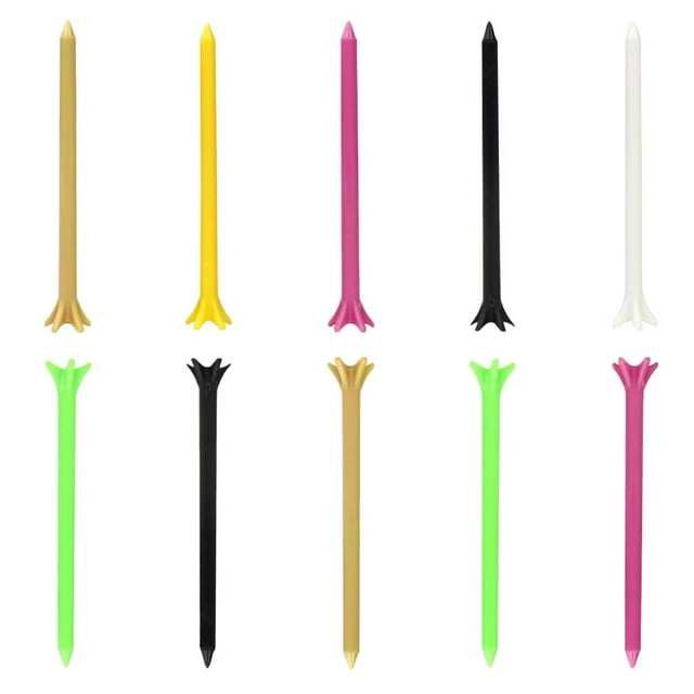 Almencla 10/Pack Assorted Colors Golf Tees Para Golf Tee, T-shirt Plastic Para Golf Tees 83 mm