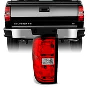 AKKON - For 14-15 Chevy Silverado 1500 2500 HD 3500 HD Pickup Truck Red Clear Driver Side Tail Light Replacement