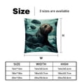 thumbnail image 5 of Sea Lion Throw Pillow Inserts Set Covers of 2 Decorative Velvet Throw Pillows with Unique Patterns - 16x16, 18x18, 20x20 Inches for Home Decor and Gifts, 5 of 6