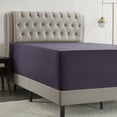 thumbnail image 2 of Empyrean Microfiber Fitted Sheet, Extra Deep 18"-21" Pocket, Twin XL, Purple Eggplant, 2 of 8