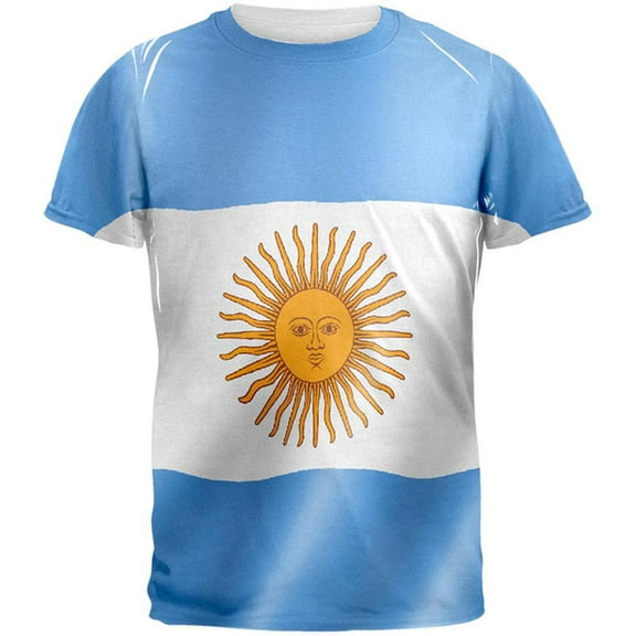 World Cup - Argentina Flag All Over Adult T-Shirt - X-Large