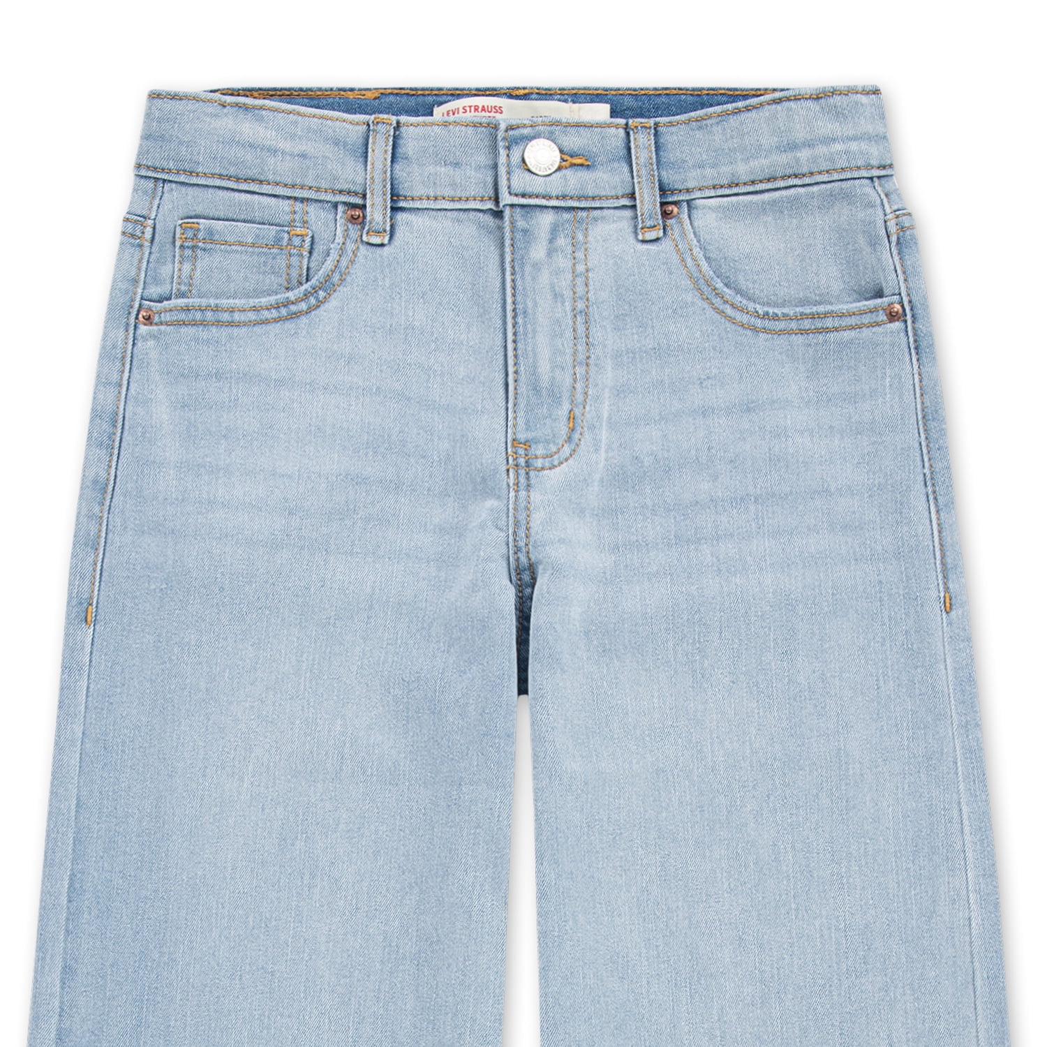 Levi Strauss Signature Girls' Baggy Straight Leg Jeans, Sizes 2T-18
