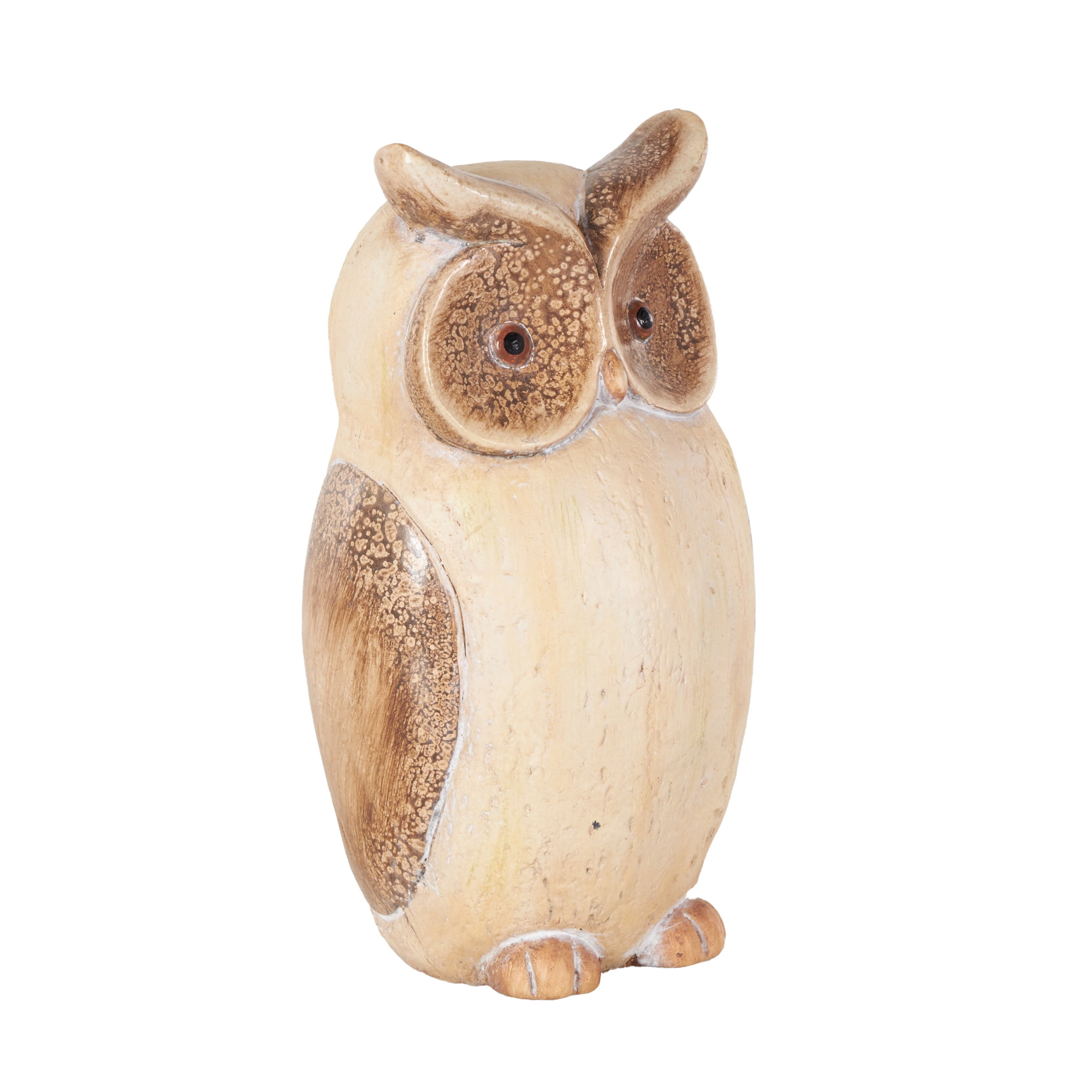 DecMode 15" Owl Garden Sculpture with Brown Accents