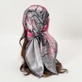 thumbnail image 3 of 2022 Nueva diadema de seda chal de satén bufanda cuadrada para mujeres pañuelo de cuello de aceites bandas para el cabello femeninas pañuelo estampado hijab envolturas bandana, 3 of 5