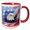 Red/White, variant on 3drose, U.s. Flag and American Eagle, 15oz Two-tone Red Mug