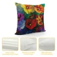 thumbnail image 4 of Shiartex Rainbow Flowers Print Throw Pillow Cover Square Soft Cushion Cover Throw Pillow Case for Home Decor Living Room Bed Couch Car, 4 of 5