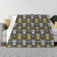 thumbnail image 1 of Fotbe Sugar Skulls Manta de Franela con Estampado, Manta Ultrasuave para Cama, Sofá, Auto, Hipoalergénica y Antibolitas-50"x40", 1 of 6