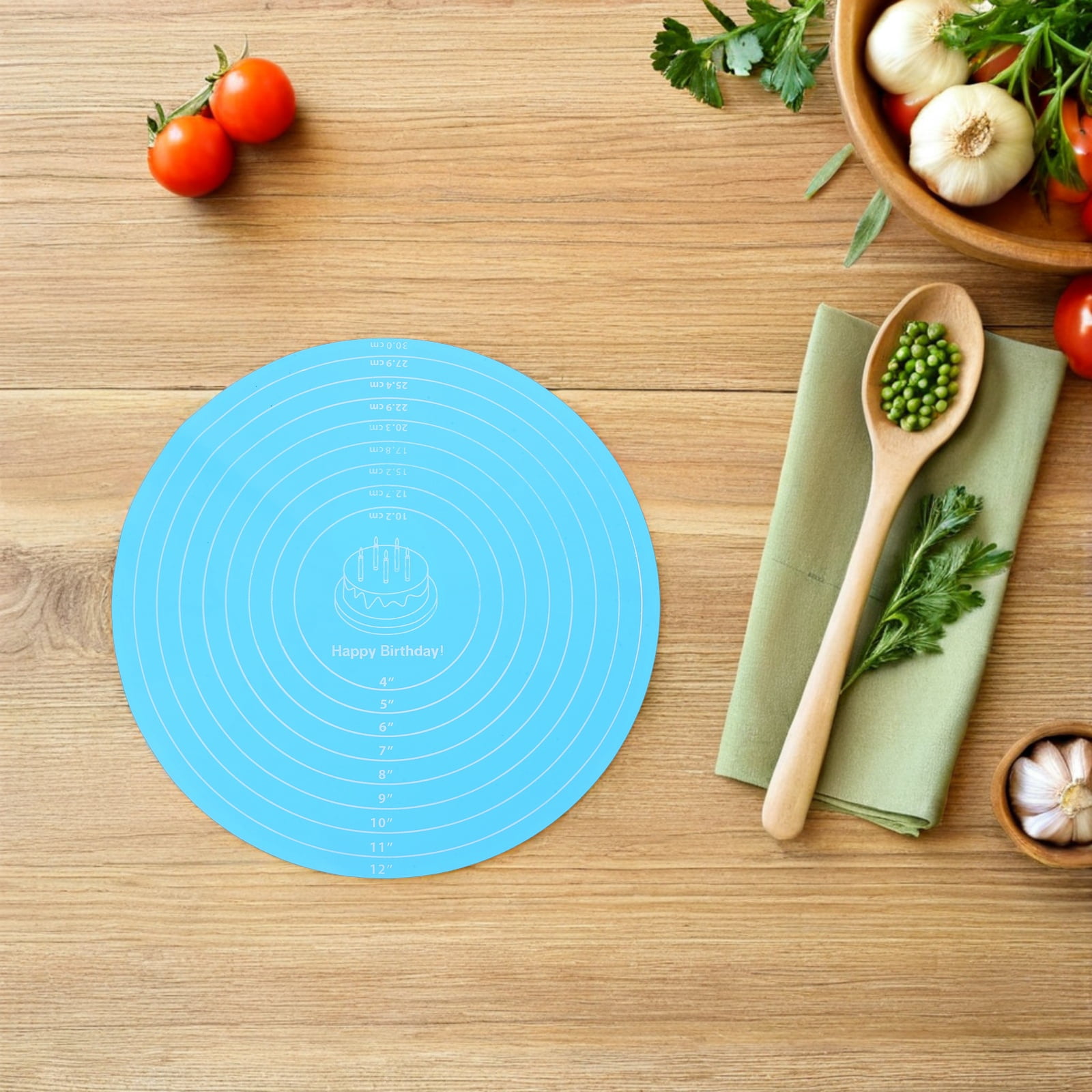 ETHZZLE Heat Resistant Silicone Rolling Mats Assorted Color for Baking Dough 4Pcs