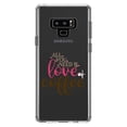 thumbnail image 1 of DistinctInk Clear Shockproof Hybrid Case for Samsung Galaxy Note 9 - TPU Bumper Acrylic Back Tempered Glass Screen Protector - All You Need Is Love & Coffee, 1 of 5