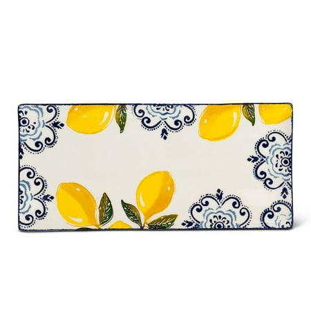 

Set of 2 Lemon Print Medium Rectangle Platter