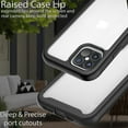 thumbnail image 5 of CoverON Apple iPhone 12 Case / iPhone 12 Pro Case (6.1"), Military Grade Full Body Rugged Slim Fit Clear Cover, Black, 5 of 9