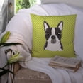 thumbnail image 3 of Checkered Cute Dog Face Fabric Decorative Pillow, 3 of 4