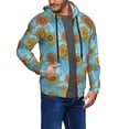 thumbnail image 2 of Naloa Sunflowers Men’s Hoodies, Zip up Hoodie, Sweatshirts,Hoodies for Men Sizes S-3XL-3X-Large, 2 of 5
