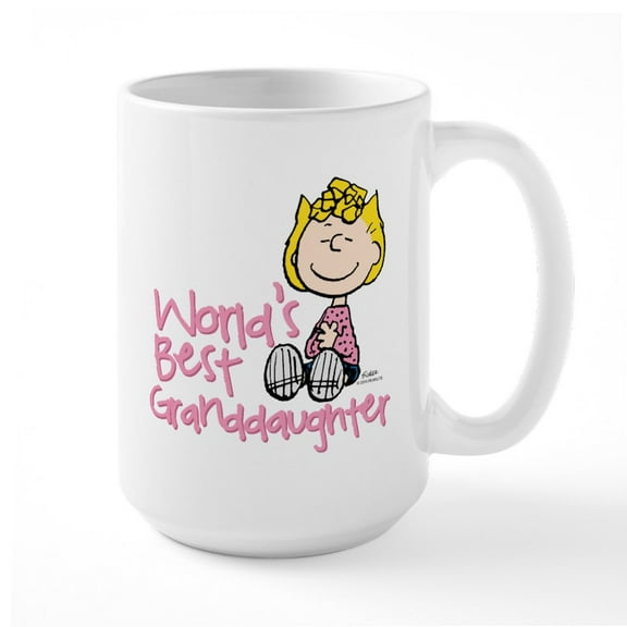CafePress - World's Best Granddaughter Large Mug - 15 oz Ceramic Large White Novelty Mug