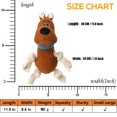 thumbnail image 2 of 1pc Dog Design Pet Grinding Teeth Squeak Plush Toy Durable Chew Toy For Dog Interactive Supply, 2 of 4
