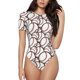 thumbnail image 1 of Balery Cute Baseball Body de cuello redondo de manga corta para mujer Tops de manga corta Tops básicos-Small, 1 of 7
