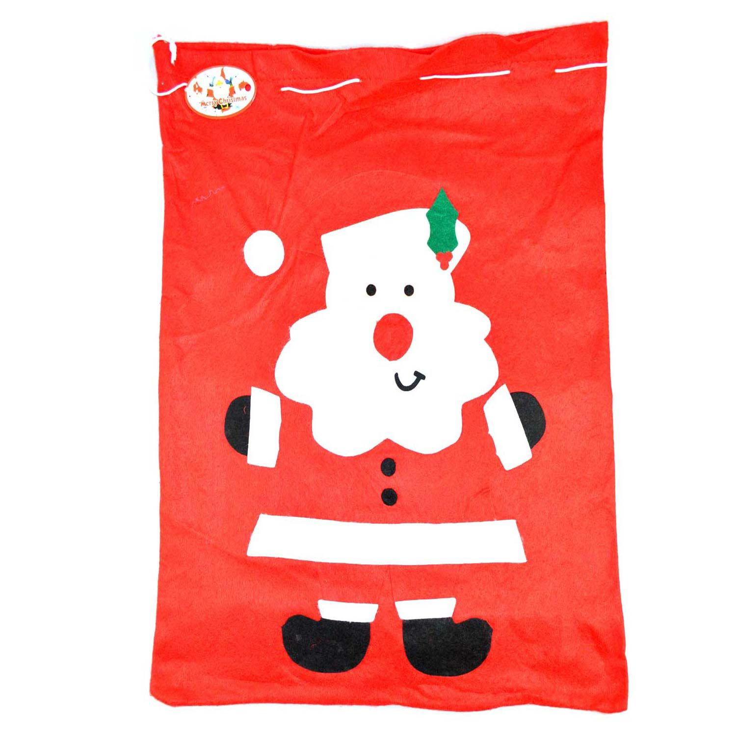 Giant Christmas Santa Sack 90 x 60cm Xmas Gift Present Felt Stocking Bag CHIMNEY 