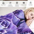 thumbnail image 3 of WYYP Flannel Blanket Purple Butterflies Rose Soft Sherpa White, 3 of 6