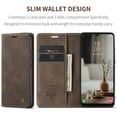thumbnail image 3 of CaseMe Leather for Samsung Galaxy A34 Case, Flip Wallet Leather Case with Card Holder Magnetic Closure Shockproof Kickstand Protective Phone Cases Cover for Samsung Galaxy A34 6.6-inch,Coffee, 3 of 12