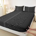 thumbnail image 3 of Homewish Retro Cheetah Pattern Full Size Sheets,Jungle Leopard Print Bed Sheets,Black Stripe Sheet Sets For Men Women,Luxury Bedroom Decor,4-Piece, 3 of 7