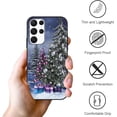 thumbnail image 5 of Christmas Black Print Phone Case for Samsung Galaxy S22+ 5G 6.6", with Aesthetics Pattern Design Soft TPU Silicone Xmas Cases, Shockproof Bumper Protector Camera Girls Women Cover, Snowflake, 5 of 6