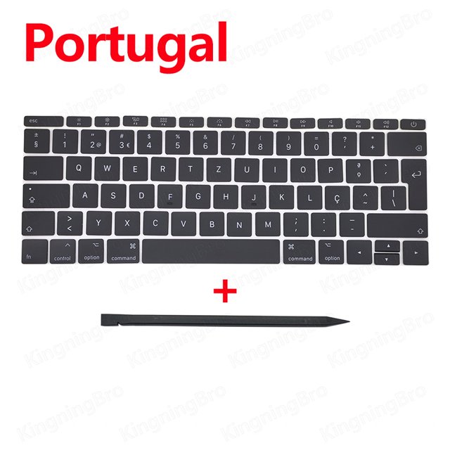 New Keyboard Keys Keycaps For Macbook Pro Retina 13" A1708 Keycap Key Cap US UK French Spain Russian German Hungary 2016 2017 Portugal