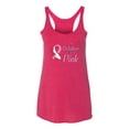 thumbnail image 2 of In October We Wear Pink Awareness Tri-Blend Racerback Tank Top, Shocking Pink, Large, 2 of 3