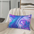 thumbnail image 5 of Balery Swirl Blue And Purple Bedding Queen Pillow Cases - Envelope Closure - Soft Brushed Microfiber Fabric - Shrinkage and Fade Resistant Pillow Cases-16"x24", 5 of 6